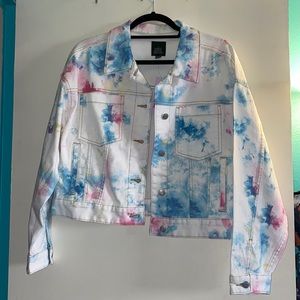 Watercolor denim jacket